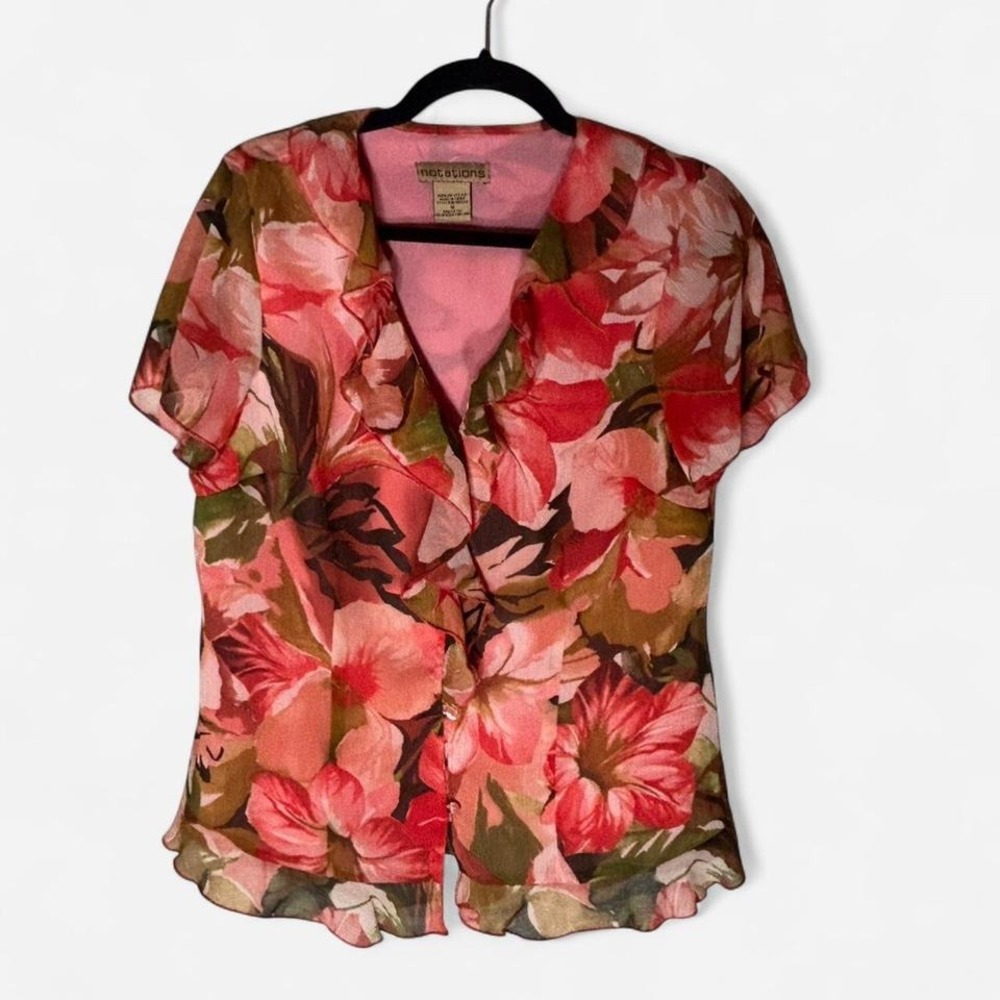 Notations Size Medium‎ Floral Blouse